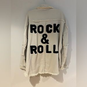 Elan Women’s Oversized Rock and Roll Shirt Jacket